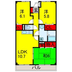 五井駅 バス15分  大厩下車：停歩6分 3階の物件間取画像